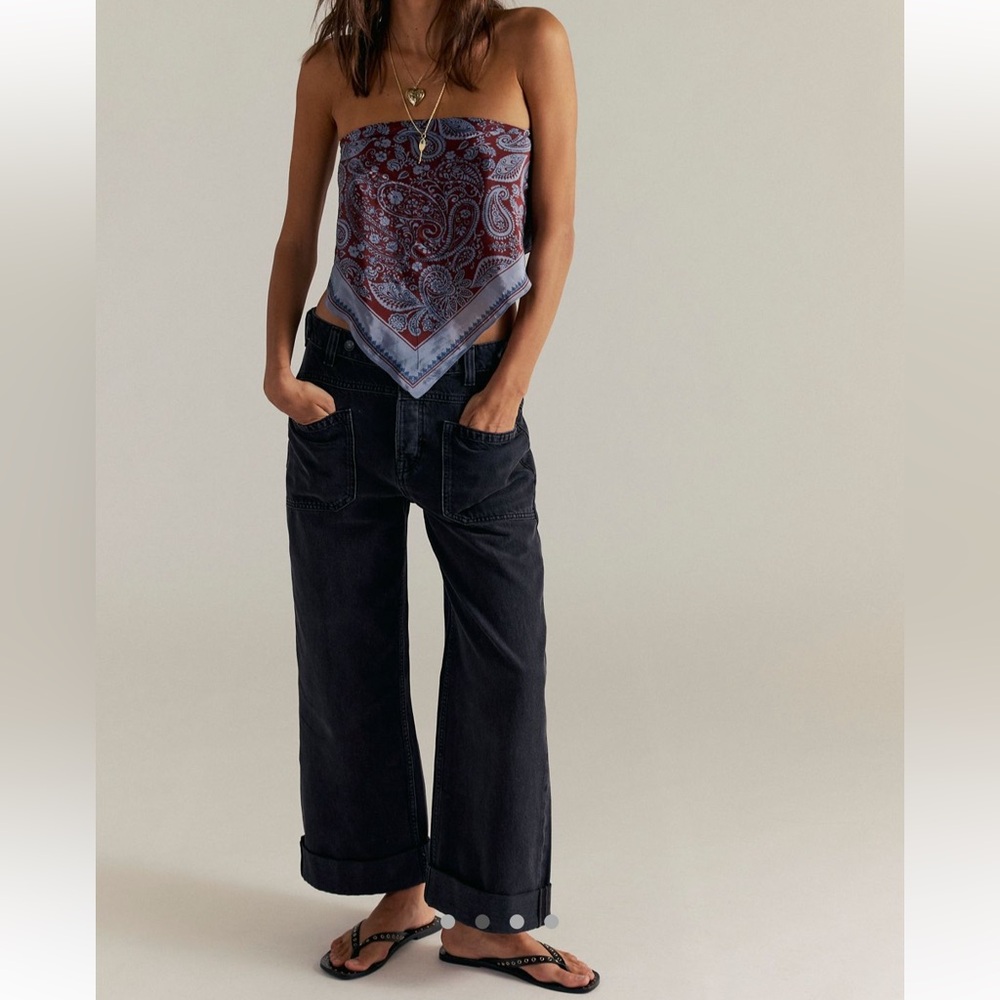 Free People We The Free Palmer Cuffed Jeans